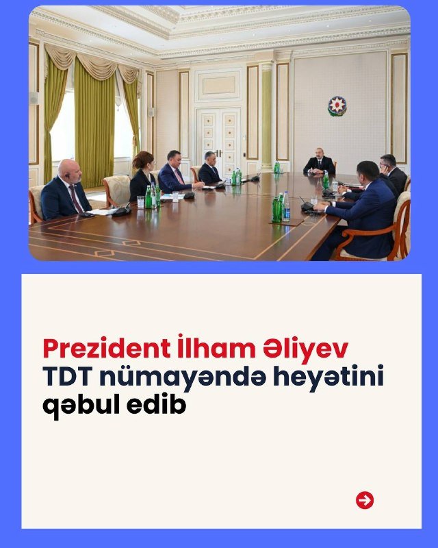 İlham Əliyev TDT nümayəndə heyətini qəbul edib