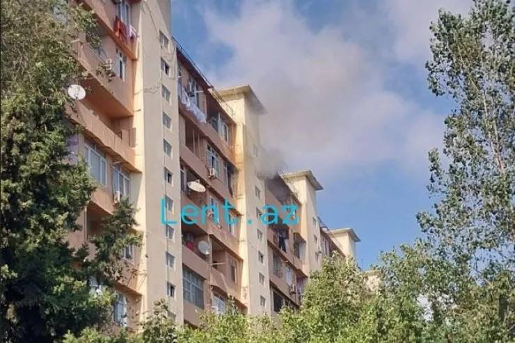 Bakıda yaşayış binasında yanğın baş verib