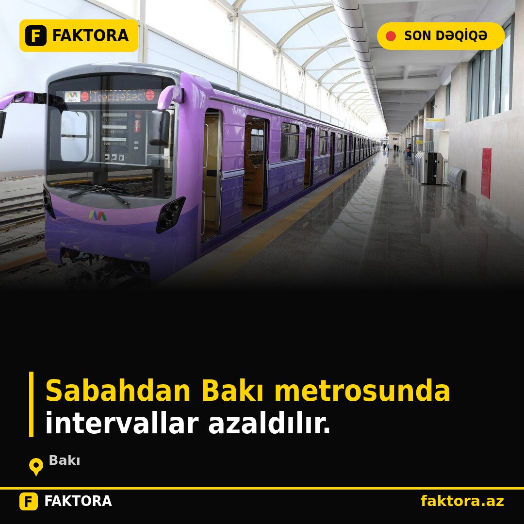Sabahdan Bakı metrosunda intervallar azaldılır.